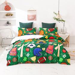 3D School Duvet Covers Set, Pattern Quilt Cover, Educational Bedding Set Gift For Your Girlfriend Boyfriend Gift For Love Gift For Friend Best Valentine Present Holiday Gift