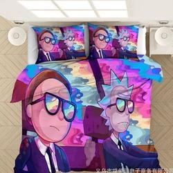 Rick and Rickandmorty , Anime Bedding Set,  Rick and RickandmortyGift For Your Girlfriend Boyfriend Gift For Love Gift For Friend Best Valentine Present Holiday Gift