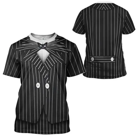 Jack Skellington Halloween costumer 3D Tshirt Meaningful Gift For Family Gift For Boyfriend Valentine Gift