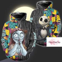 Halloween Hoodie, Jack And Sally Hoodie, Nightmare Before Christmas Hoodies