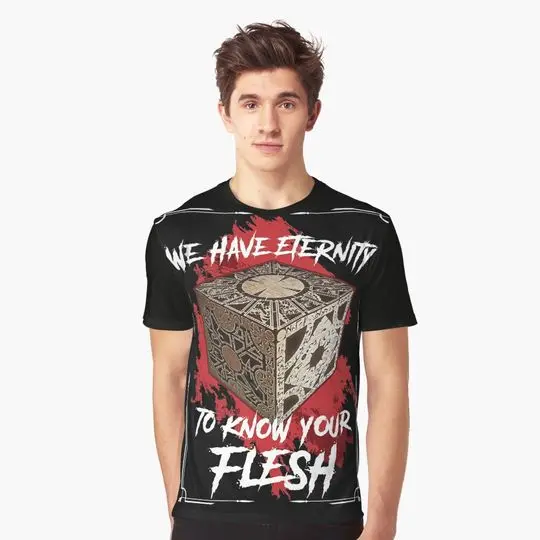 Hellraiser Pinhead Lament Configuration Puzzle Box Eternity to Know Your Flesh 3D T-Shirt Meaningful Gift For Family Gift For Boyfriend Valentine Gift