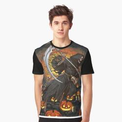 Halloween Grim Reaper 3D T-Shirt Meaningful Gift For Family Gift For Boyfriend Valentine Gift