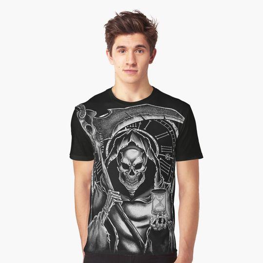 Death Father Time Grim Reaper 3D T-Shirt Meaningful Gift For Family Gift For Boyfriend Valentine Gift