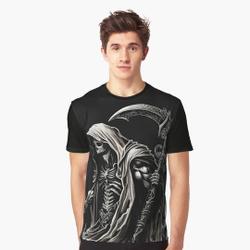 Grim Reaper in Flames 3D T-Shirt Meaningful Gift For Family Gift For Boyfriend Valentine Gift
