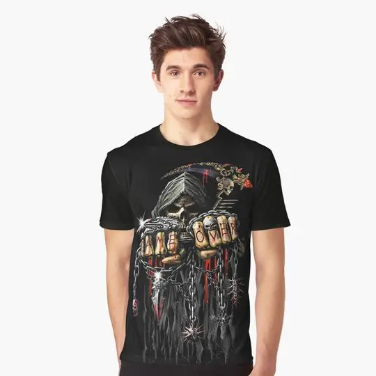 Grim Reaper Game Over 3D T-Shirt Meaningful Gift For Family Gift For Boyfriend Valentine Gift