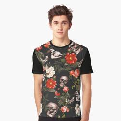 Skull and Floral 3D T-Shirt Meaningful Gift For Family Gift For Boyfriend Valentine Gift