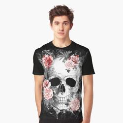 Skull And Flower 3D T-Shirt Meaningful Gift For Family Gift For Boyfriend Valentine Gift