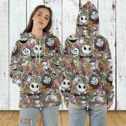 Nightmare Flower Characters 3D Hoodie, Nightmare Before Christmas Hoodies