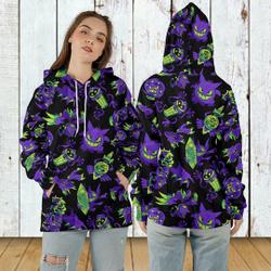 Gengar Ghost 3D Hoodies, Trendy Hoodies, Gengar Ghost Hoodie