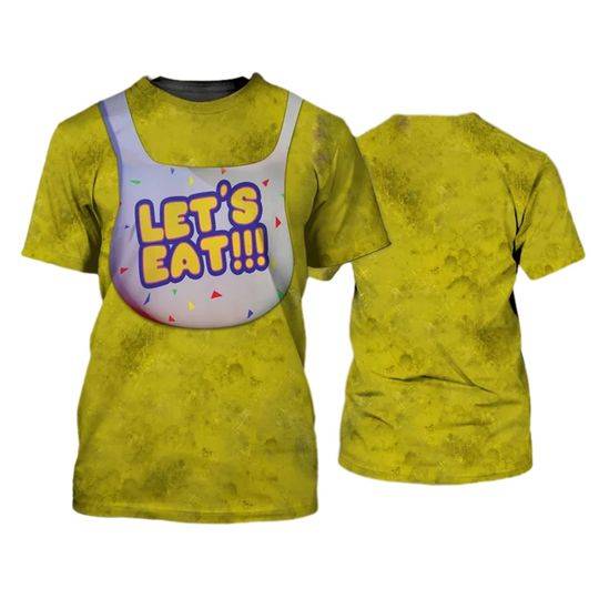 Let's Eat Horror Video Game Series Character 3D T-Shirt Meaningful Gift For Family Gift For Boyfriend Valentine Gift