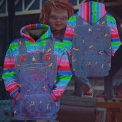 Halloween Costume For Family, Sinister Doll-Themed 3D Hoodie