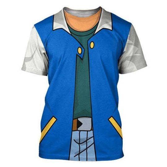 Cute Animated Character Costume Tshirt, Halloween Cosplay Tee Meaningful Gift For Family Gift For Boyfriend Valentine Gift