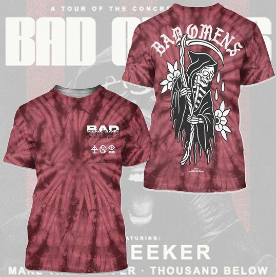Fade Reaper Tee Bad Omens 3D Shirt, Band Track List 2023 3D Shirt Meaningful Gift For Family Gift For Boyfriend Valentine Gift