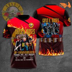 Gun N' Roses North America Tour 2023 T-Shirt 3D Print Shirt Meaningful Gift For Family Gift For Boyfriend Valentine Gift