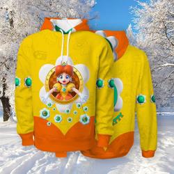 Hoodie Game 3D Printed Princess Super Game Daisy 3D Hoodie