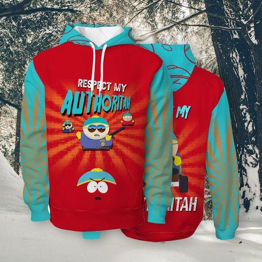 Hoodie Cartoon 3D Sweatshirt Eric Cartman Character Unisex Outfit Women Men Winter Xmas Long Sleeve Hooded Printed Pullover Sweatshirt Shirt