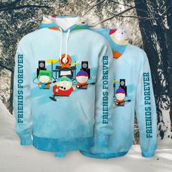 Hoodie Cartoon 3D Sweatshirt South Park Movie Unisex Outfit Women Men Winter Xmas Gift Long Sleeve Hooded Printed Pullover Sweatshirt Shirt