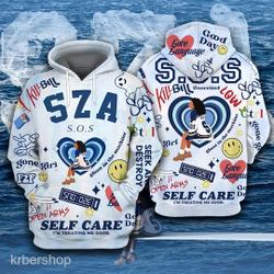 SZA SOS Tour 2023 3D Shirts, Vintage SZA Shirt, S.O.S Album Shirt