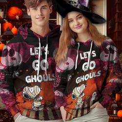 Halloween Let's Go Ghouls Snoo Horror Dog Hoodie 3D