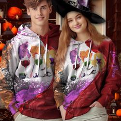 Halloween Hocus Pocus Horror Wine Hoodie 3D