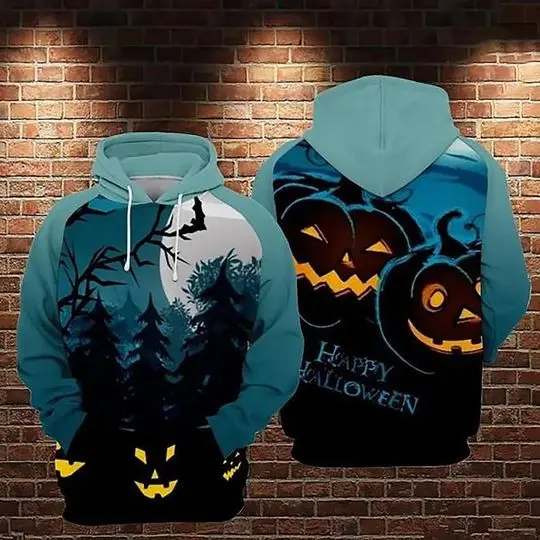 Creative Halloween Pumpkin 3D Hoodie , Scary Skull 3D Hoodie