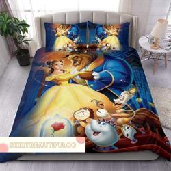Beauty And The Beast Bedding Set, Disney Beauty The Beast Duvet SeGift For Your Girlfriend Boyfriend Gift For Love Gift For Friend Best Valentine Present Holiday Gift