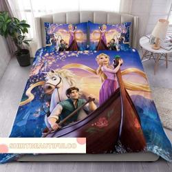 Rapunzel Bedding Set, Disney Tangled Bedding Set, Funny Rapunzel Duvet Set Gift For Your Girlfriend Boyfriend Gift For Love Gift For Friend Best Valentine Present Holiday Gift