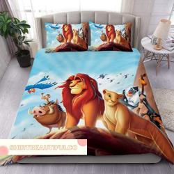 Lion King Bedding Set, Disney Lion King Duvet Set, Funny Simba Bedding Set Gift For Your Girlfriend Boyfriend Gift For Love Gift For Friend Best Valentine Present Holiday Gift
