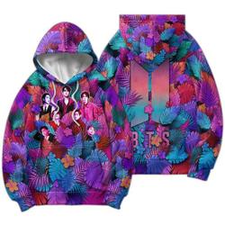 BTS Kpop 3D Hoodie, Jin Suga J Hope RM Jimin V Jungkook3D Hoodie