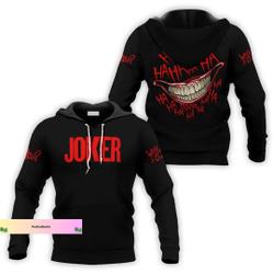 Halloween Joker Hoodies, Joker HaHaHa Zip Hoodie, Why So Serious Unisex