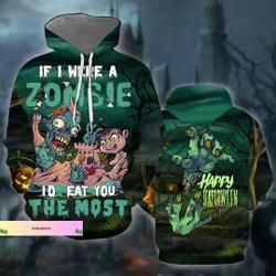 Halloween Zombie Hoodies, Happy Halloween Shirt, Funny Zombie Unisex