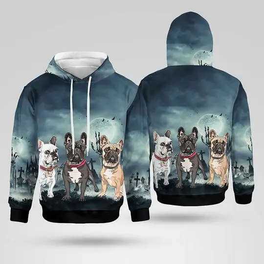 French Bulldog Halloween 3D Hoodie