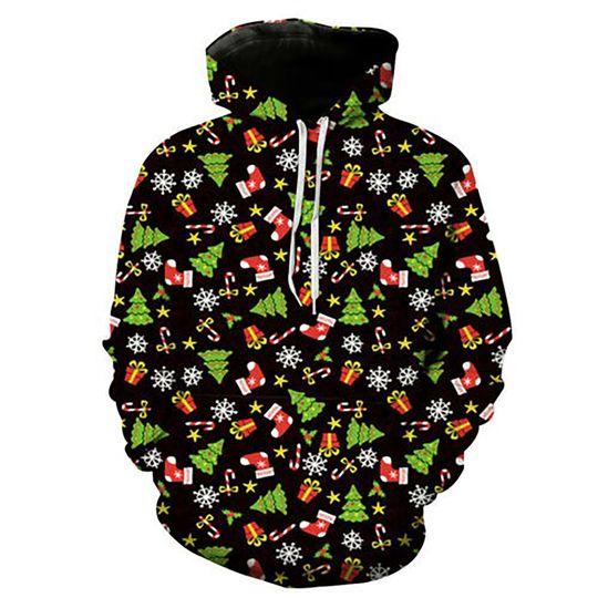 Christmas Hippie Hoodie 3D Shirt, Hippie Christmas Hoodie