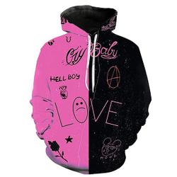 Lil Peep Hoodie Black Pink Cry Baby Hell Boy Love Lil Peep Pullover