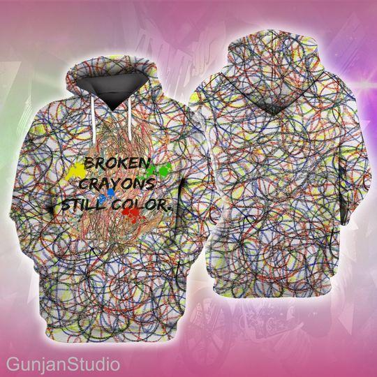 Broken Crayons Still Color Suicide Hoodie