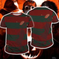 Freddy Krueger Halloween All Over Print 3D Shirt, Freddy Krueger Costume Cosplay Meaningful Gift For Family Gift For Boyfriend Valentine Gift