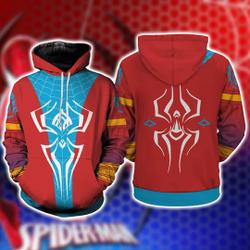 Pavitr Prabhakar 3D All Over Print Hoodie, Spider Man Across The SpiderVerse Shirt, Spider Man Suit, Miles Morales Halloween Costume