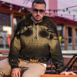 Jack Pumpkin Halloween Custom Full Over Print 3D Hoodie