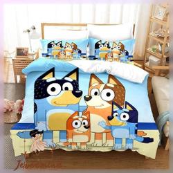 BlueyDad Bingo Bedding Set, BlueyDad Bedding Set, BlueyDad Duvet CoverGift For Your Girlfriend Boyfriend Gift For Love Gift For Friend Best Valentine Present Holiday Gift