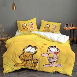 Halloween Custom Garfield Bedding Three-PieceGift For Your Girlfriend Boyfriend Gift For Love Gift For Friend Best Valentine Present Holiday Gift