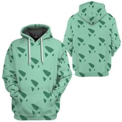 Leafy Monster Cosplay Costume 3D Hoodie Cute Green Anime 3D Hoodie