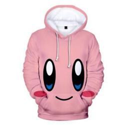Cute Pink Face Game Character Halloween 3D Hoodie, Japanese Video Game Cosplay Costume 3D Hoodie
