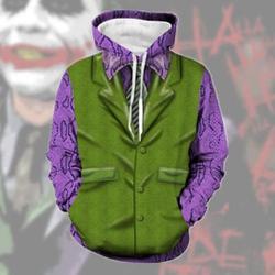 Crazy Clown Cosplay Costume For 3D HoodieThriller Movie Character Halloween 3D Hoodie