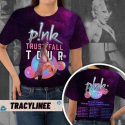 Pink Trustfall Tour 2023 Tshirt, Pink Summer Carnival 2023 Meaningful Gift For Family Gift For Boyfriend Valentine Gift