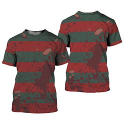 Nightmare Street All Over Print 3D T-Shirt, Killer Costume Cosplay Shirt Meaningful Gift For Family Gift For Boyfriend Valentine Gift