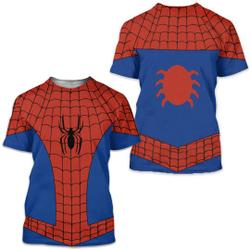Spider Costume Men 3D T-Shirt, Spider Hero Halloween Party Shirt Meaningful Gift For Family Gift For Boyfriend Valentine Gift