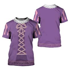 Princess Purple Dress Costume 3D Shirt, Princess Cosplay Costume Meaningful Gift For Family Gift For Boyfriend Valentine Gift