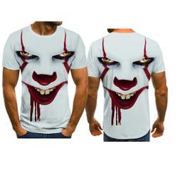 Horror Character 3D Costume Shirt, Halloween Costume T Shirt Meaningful Gift For Family Gift For Boyfriend Valentine Gift