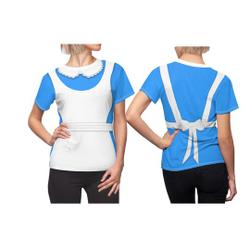 Women in Wonderland Costume 3D T-Shirt, Halloween Costume Meaningful Gift For Family Gift For Boyfriend Valentine Gift