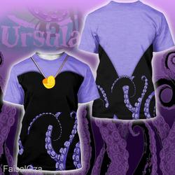 Disney Ursula Octopus Inspired 3D Shirt, Villain Sea Witch Women Costume 3D Shirt Meaningful Gift For Family Gift For Boyfriend Valentine Gift